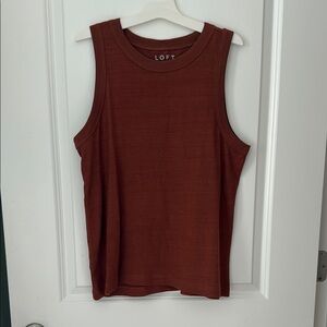 LOFT Women's Sleeveless Copper/Brown Top